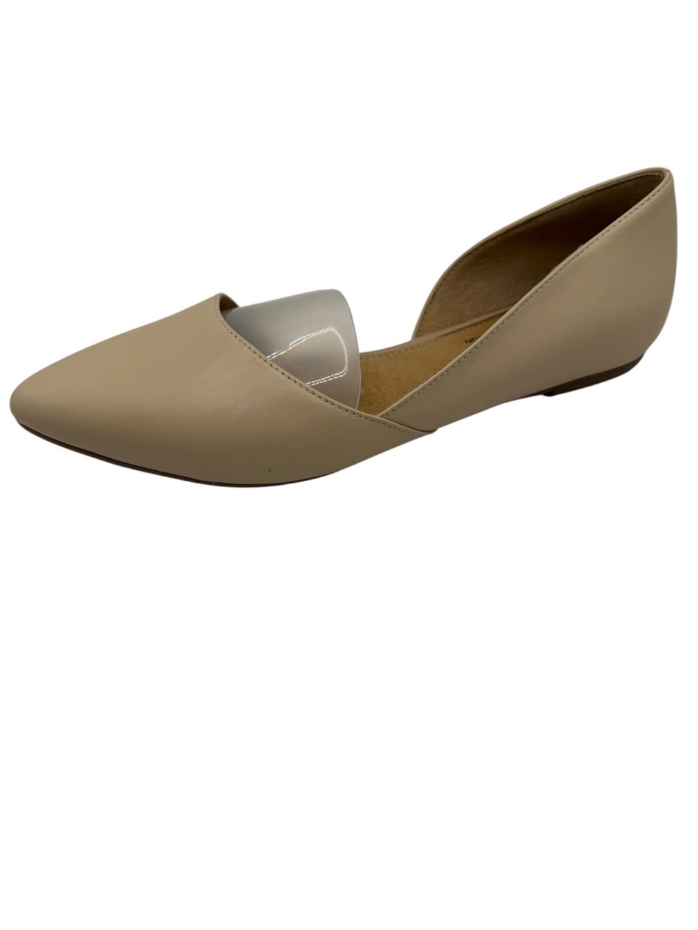 Michael Shannon Alyssa Flats Women 9 Beige d'Orsay Pointed Toe Leather Preppy